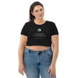 Binary Instructions To Keep Moving The World Forward With Venusian Earth In White on Women's Organic Crop Top