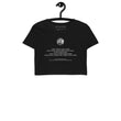 Binary Instructions To Keep Moving The World Forward With Venusian Earth In White on Women's Organic Crop Top