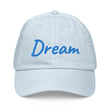 Dream In Sapphire Embroidery On Pastel Baseball Cap