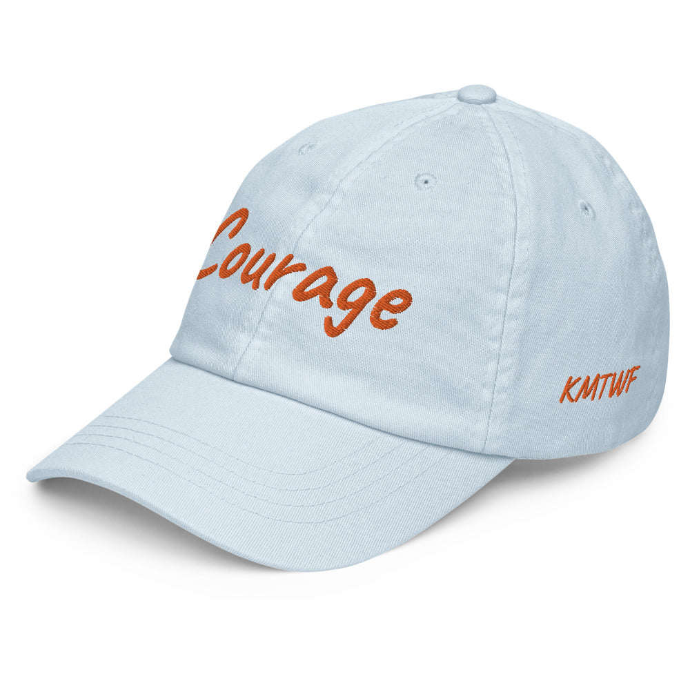 Courage In Amber Embroidery On Pastel Baseball Cap