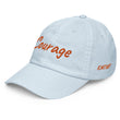 Courage In Amber Embroidery On Pastel Baseball Cap