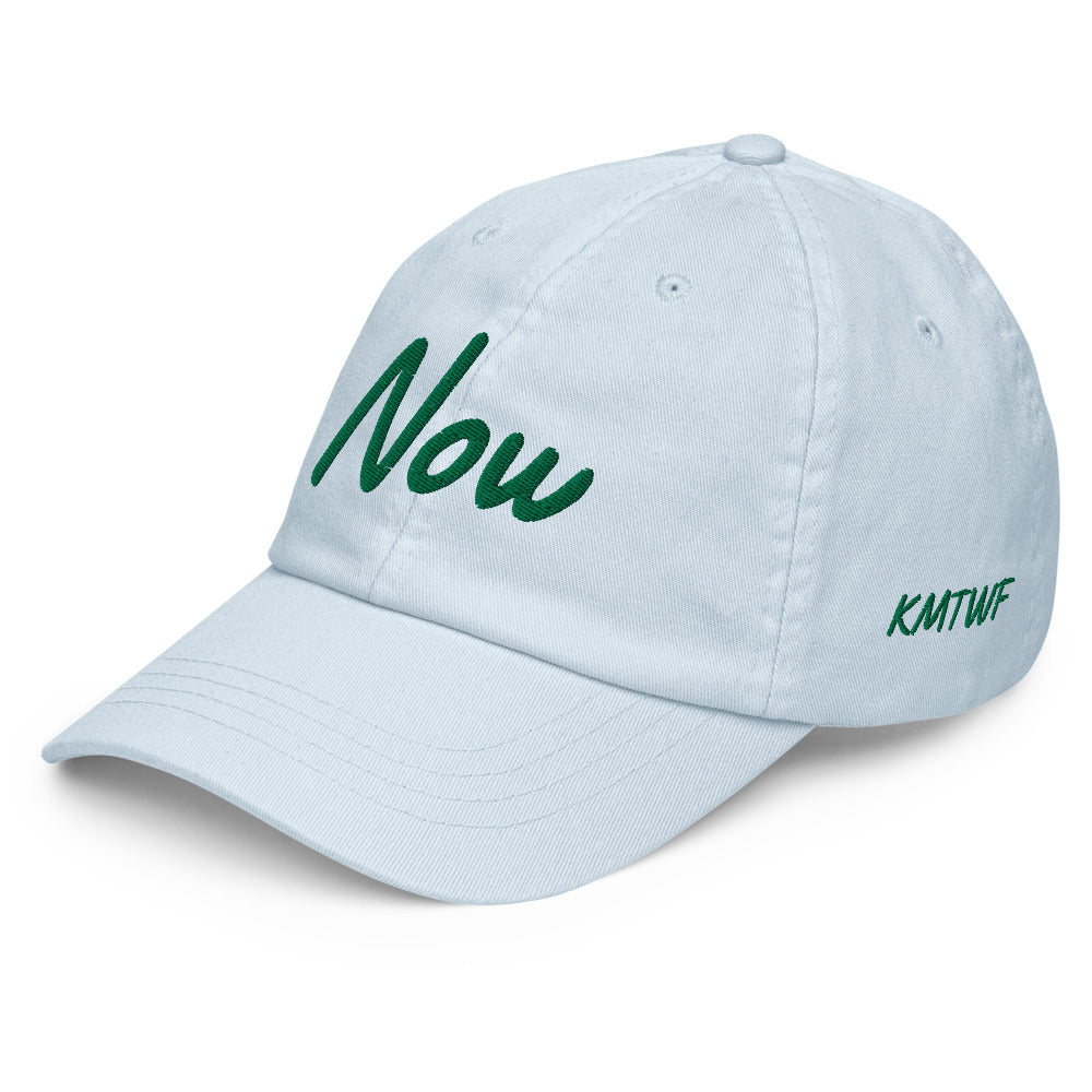 Now In Emerald Embroidery On Pastel Baseball Cap