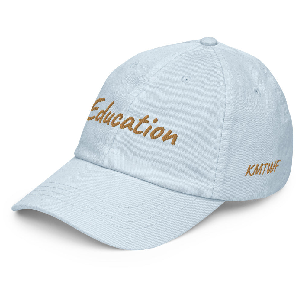 Education In Copper Embroidery On Pastel Baseball Cap