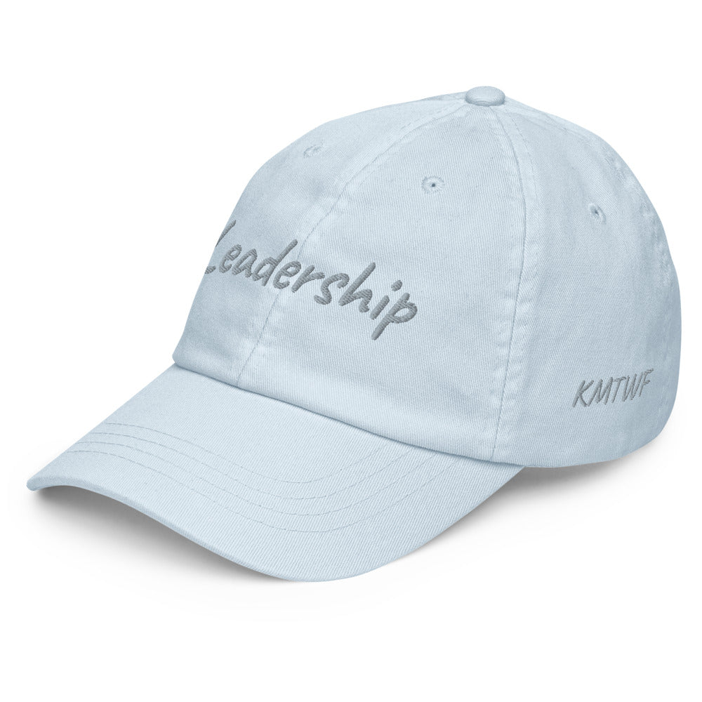 Leadership In Silver Embroidery On Pastel Baseball Cap