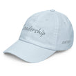 Leadership In Silver Embroidery On Pastel Baseball Cap