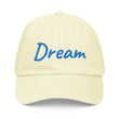 Dream In Sapphire Embroidery On Pastel Baseball Cap