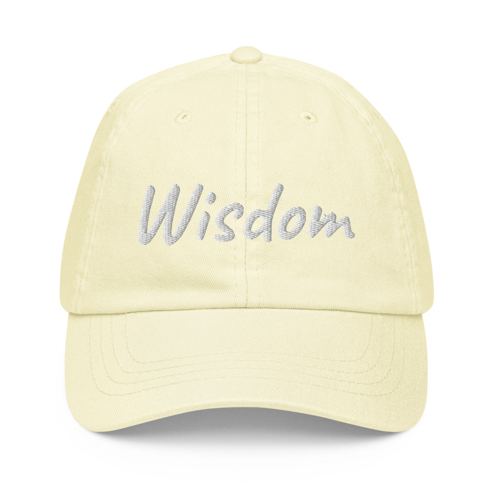Wisdom In Marble Embroidery On Pastel Baseball Cap