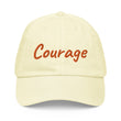 Courage In Amber Embroidery On Pastel Baseball Cap