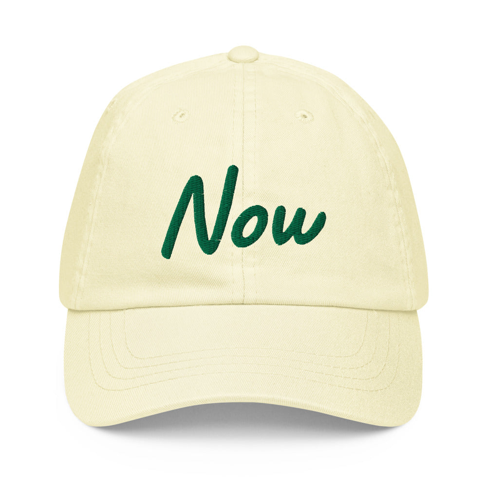 Now In Emerald Embroidery On Pastel Baseball Cap