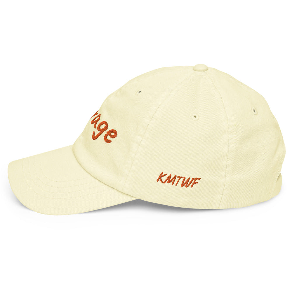 Courage In Amber Embroidery On Pastel Baseball Cap