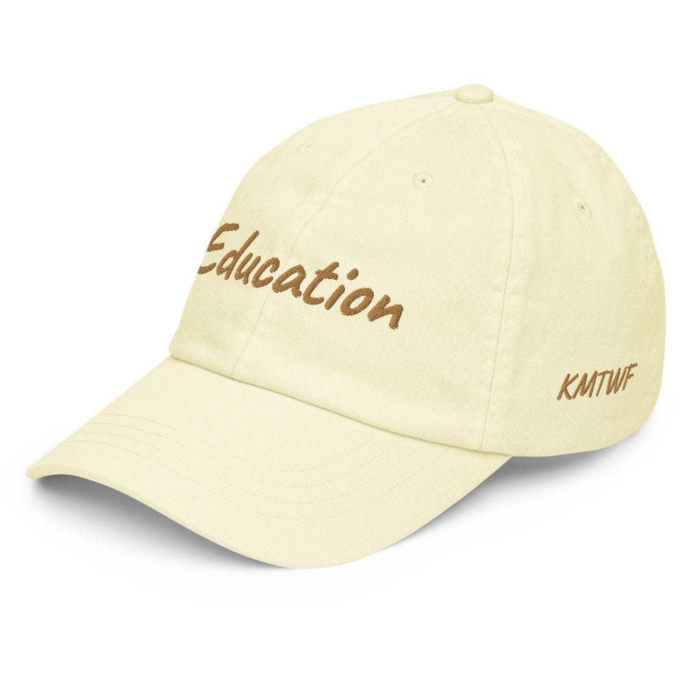 Education In Copper Embroidery On Pastel Baseball Cap