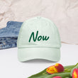 Now In Emerald Embroidery On Pastel Baseball Cap