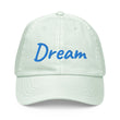 Dream In Sapphire Embroidery On Pastel Baseball Cap