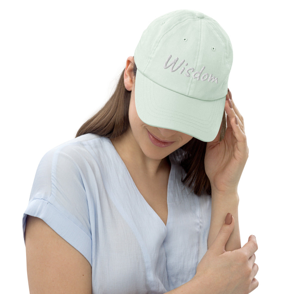 Wisdom In Marble Embroidery On Pastel Baseball Cap