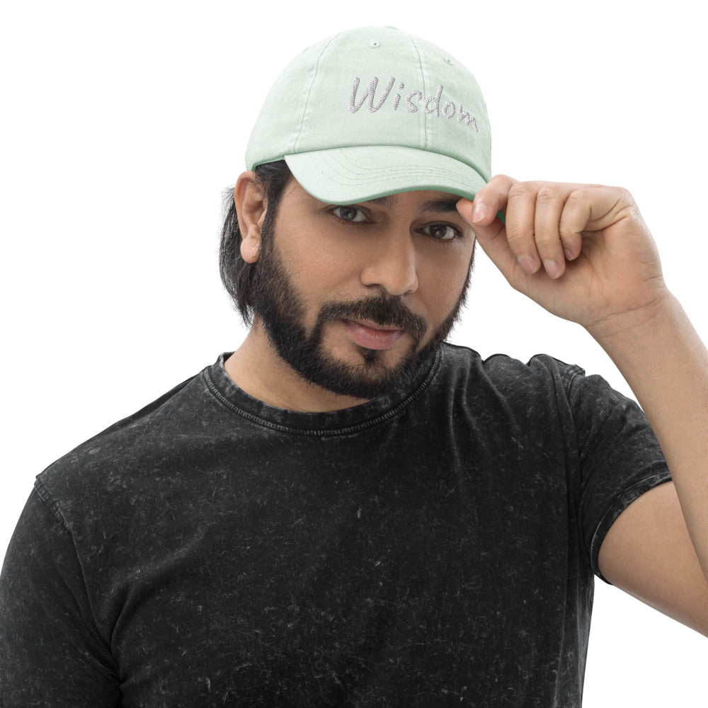 Wisdom In Marble Embroidery On Pastel Baseball Cap