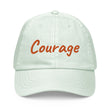 Courage In Amber Embroidery On Pastel Baseball Cap