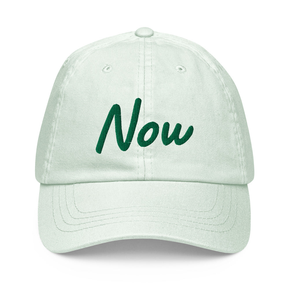 Now In Emerald Embroidery On Pastel Baseball Cap