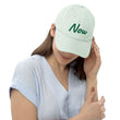Now In Emerald Embroidery On Pastel Baseball Cap