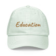 Education In Copper Embroidery On Pastel Baseball Cap