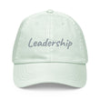 Leadership In Silver Embroidery On Pastel Baseball Cap