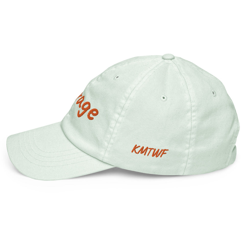 Courage In Amber Embroidery On Pastel Baseball Cap