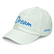 Dream In Sapphire Embroidery On Pastel Baseball Cap