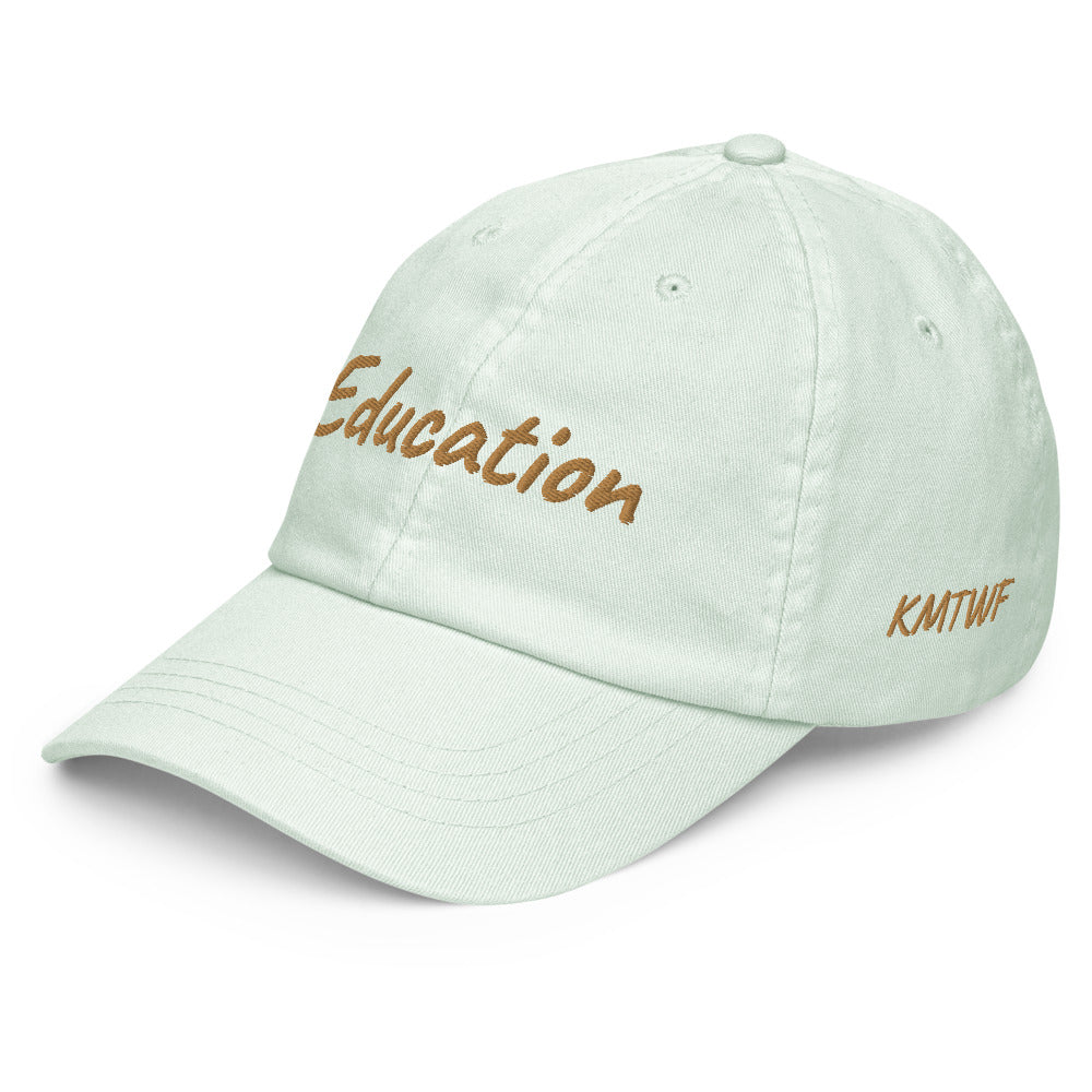 Education In Copper Embroidery On Pastel Baseball Cap