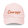 Courage In Amber Embroidery On Pastel Baseball Cap