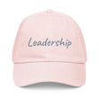 Leadership In Silver Embroidery On Pastel Baseball Cap
