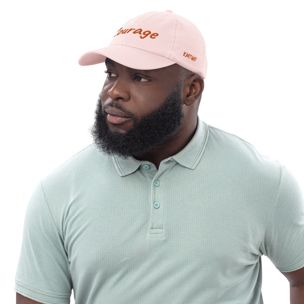 Courage In Amber Embroidery On Pastel Baseball Cap