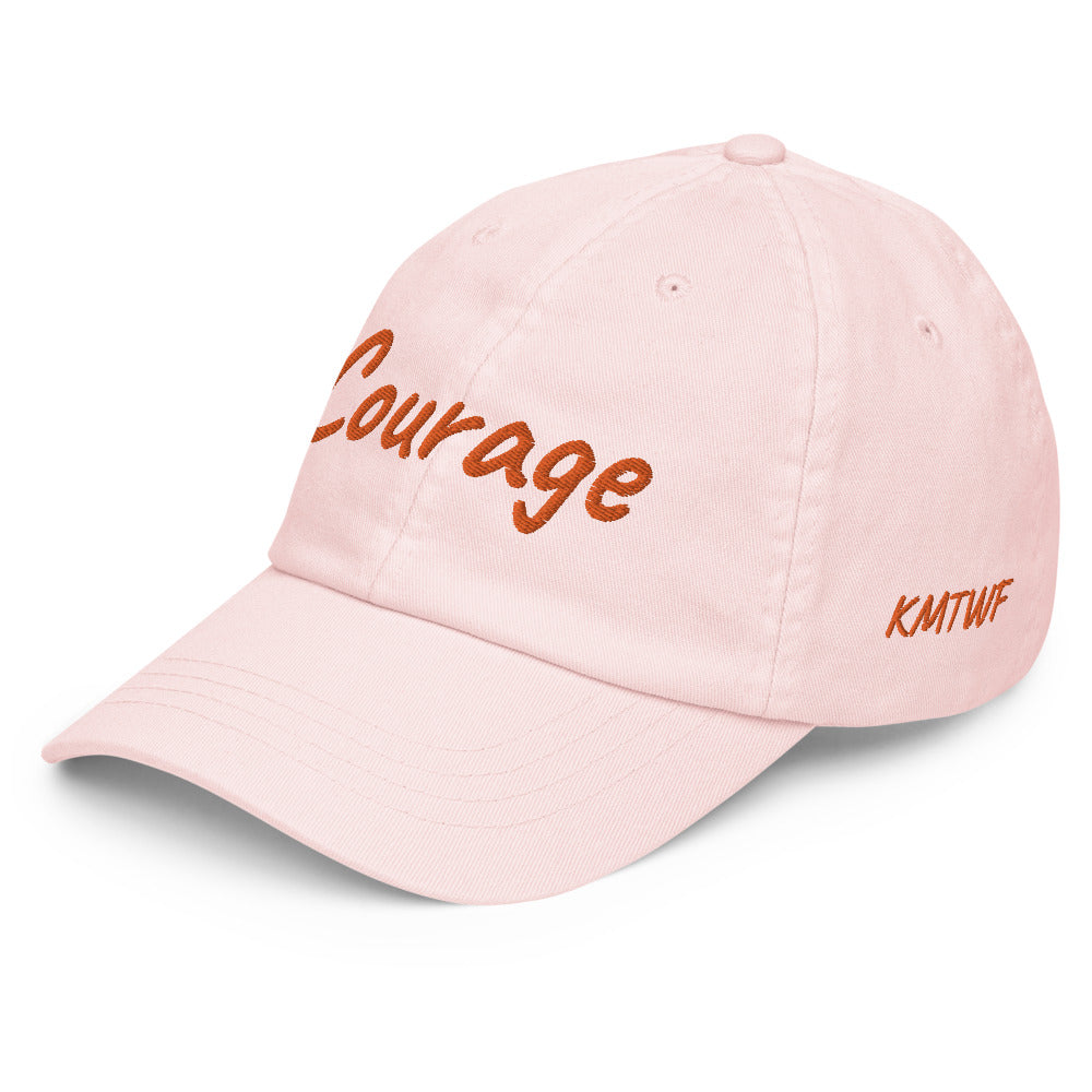 Courage In Amber Embroidery On Pastel Baseball Cap