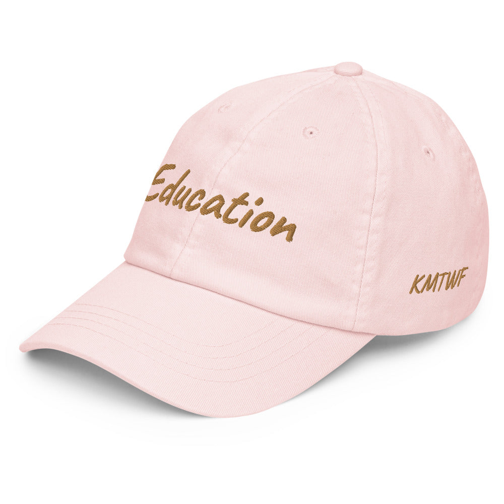Education In Copper Embroidery On Pastel Baseball Cap