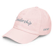 Leadership In Silver Embroidery On Pastel Baseball Cap