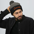 Courage In Amber Embroidery On Pom Pom Beanie