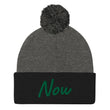 Now In Emerald Embroidery On Pom Pom Beanie