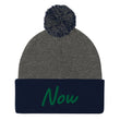 Now In Emerald Embroidery On Pom Pom Beanie