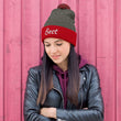 Best In Diamond Embroidery On Pom Pom Beanie