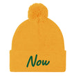 Now In Emerald Embroidery On Pom Pom Beanie
