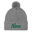 Now In Emerald Embroidery On Pom Pom Beanie