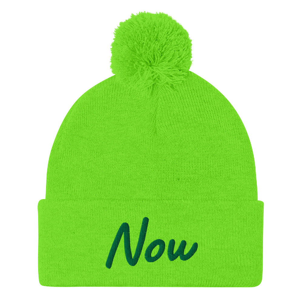Now In Emerald Embroidery On Pom Pom Beanie