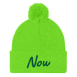 Now In Emerald Embroidery On Pom Pom Beanie
