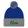 Now In Emerald Embroidery On Pom Pom Beanie