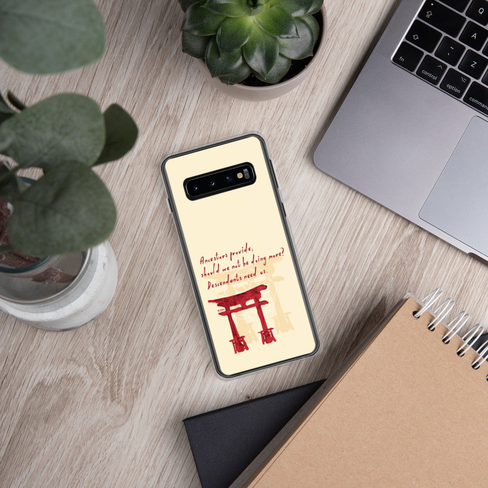 Descendants Need Ancestors Haiku With Pagoda on Samsung Phone Case