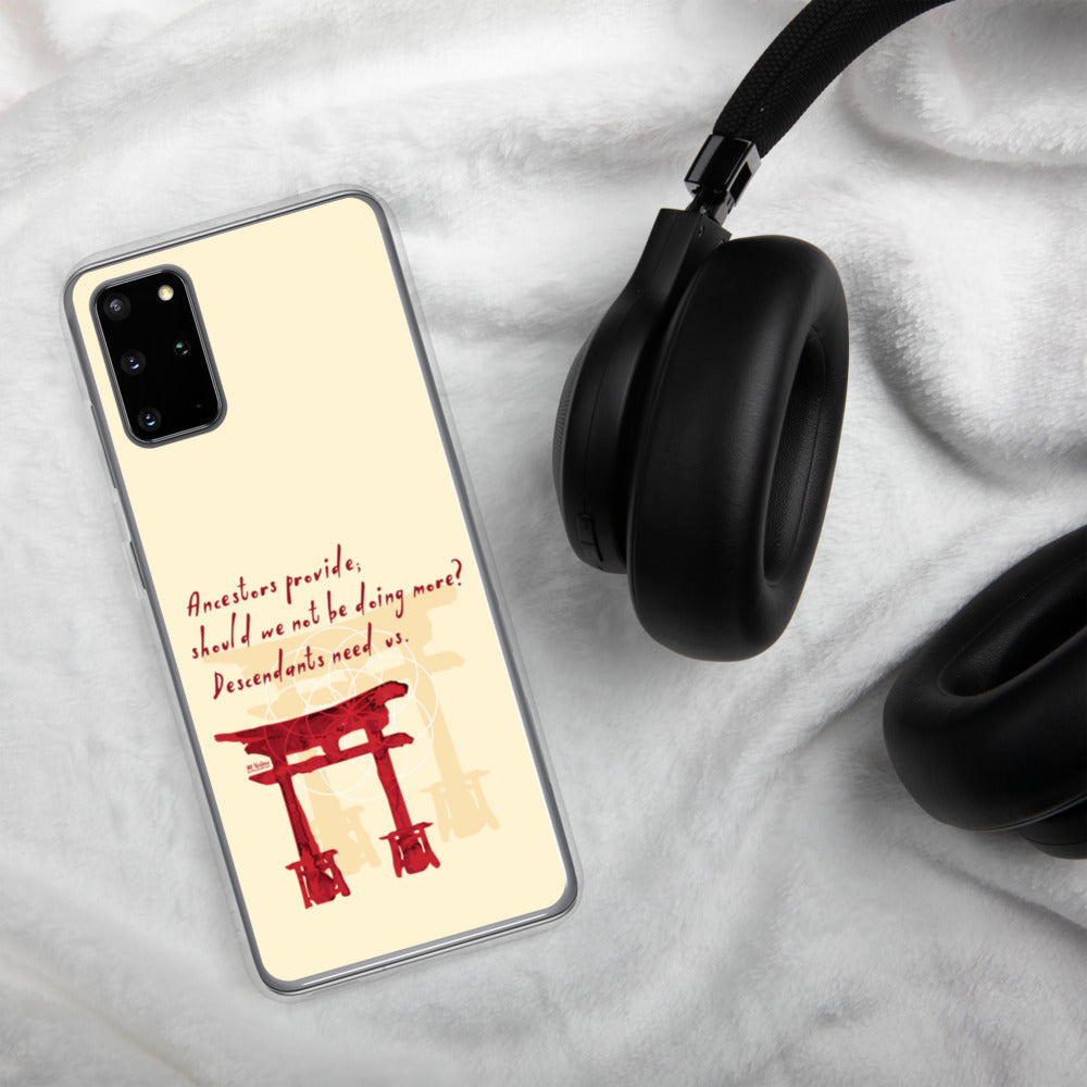Descendants Need Ancestors Haiku With Pagoda on Samsung Phone Case
