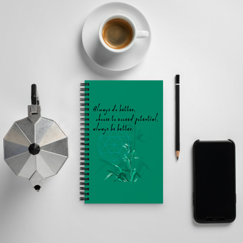 Always Better Haiku With Lilies on Spiral Notebook