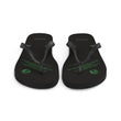 Binary Instructions To Keep Moving The World Forward With Vitruvian Earth In Green on Flip Flops