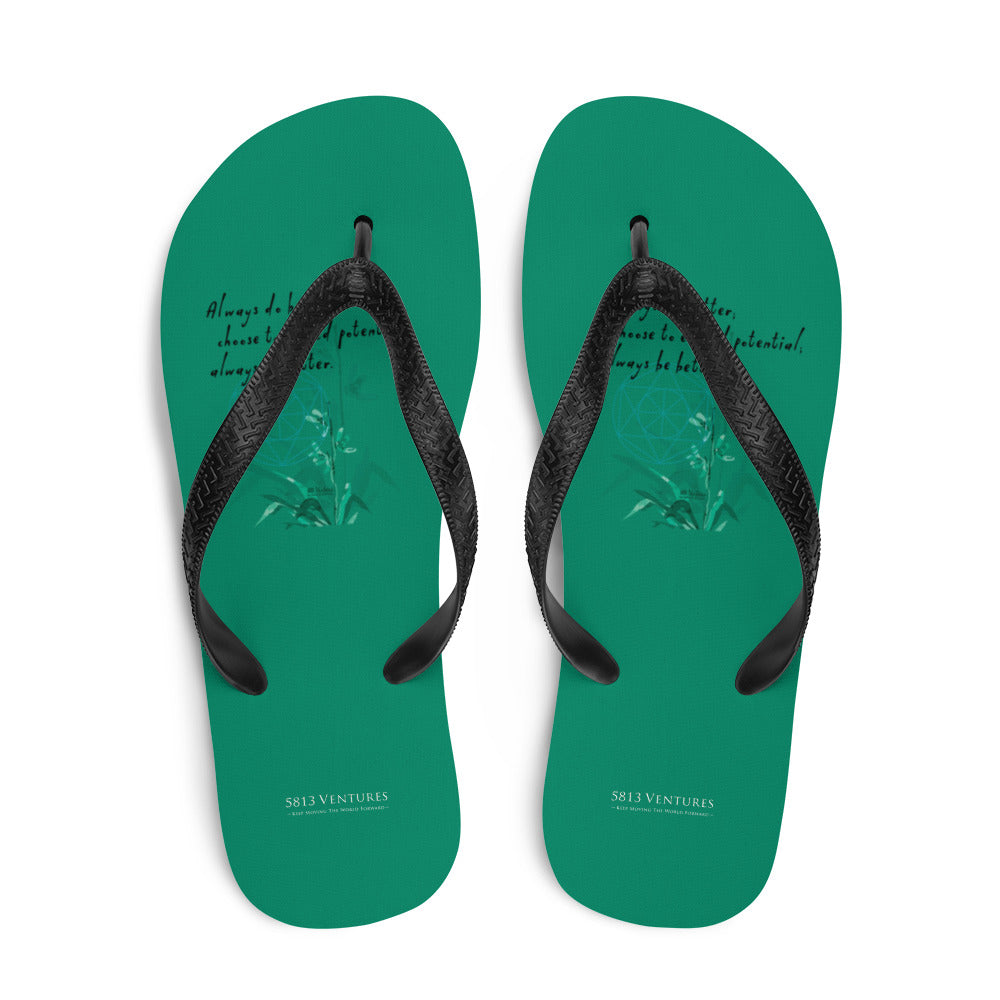 Always Better Haiku With Lilies on Flip Flops