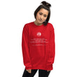 Binary Instructions To Keep Moving The World Forward With Venusian Earth In White on Unisex Crew Neck Sweatshirt