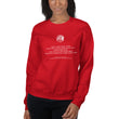 Binary Instructions To Keep Moving The World Forward With Venusian Earth In White on Unisex Crew Neck Sweatshirt