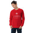 Binary Instructions To Keep Moving The World Forward With Venusian Earth In White on Unisex Crew Neck Sweatshirt